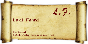 Laki Fanni névjegykártya