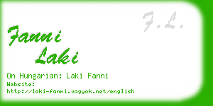 fanni laki business card